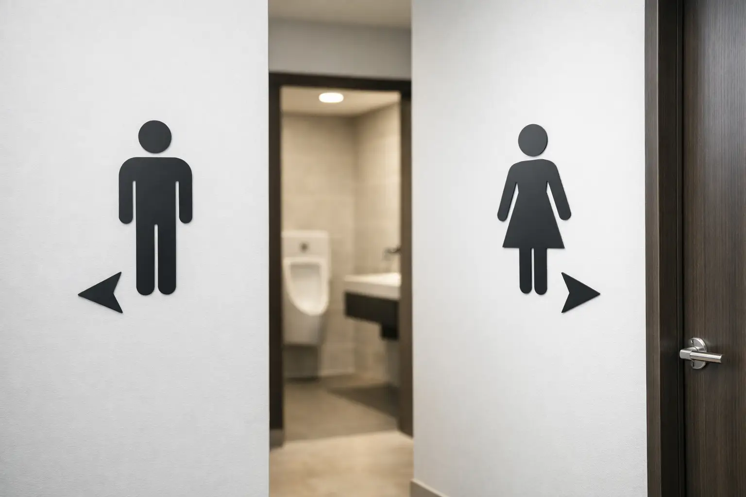 Restroom Wall or Door Signs – Vinyl Decals That Look Professional
