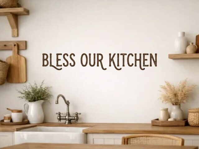 Farmhouse Kitchen Wall Lettering That Feels Personal
