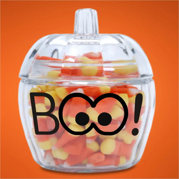 BOO decal with googly eyes