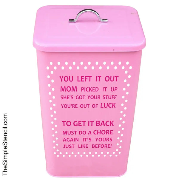 Kids Room Toy Organizer with Custom Vinyl Lettering Designs