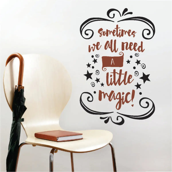 Sometimes we all need a little magic wall quote with stars